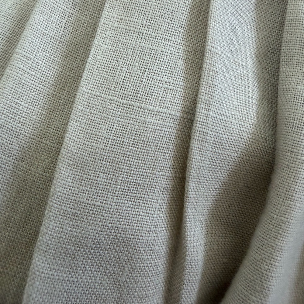 J. Crew Linen Mini Skirt A-Line Beige Tan Sz 2 Pleated Lined - Picture 14 of 14